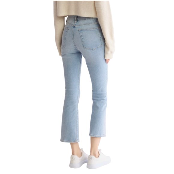 Frame Denim Le Crop Mini Bootcut High Waisted Jeans Light Denim 16 34 OPLCMB456 - Picture 2 of 7